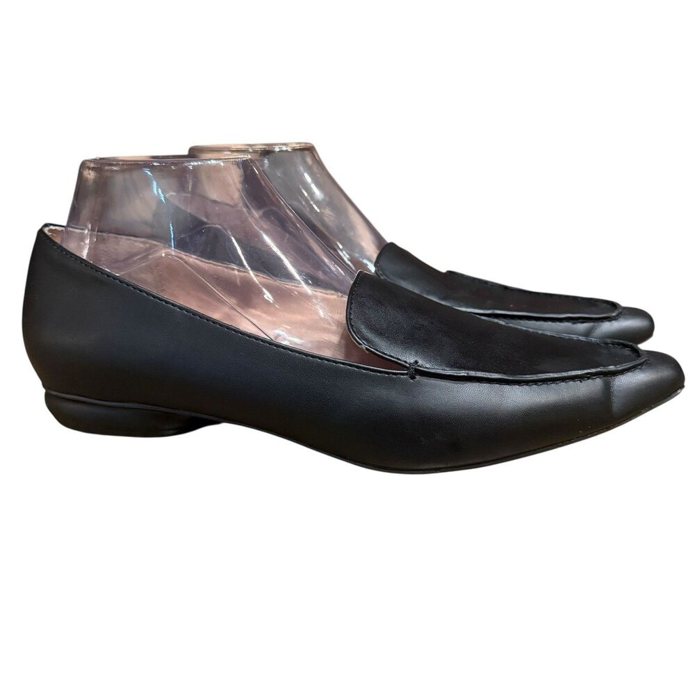 Franco Sarto Shoes Womens 9.5M Belamour Loafers Flats Black Faux Leather Slip On - Picture 2 of 7